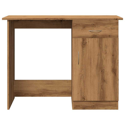 Compact Artisan Oak Desk - Engineered Wood, 100x50x76 cm