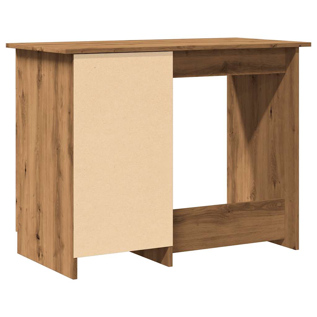 Compact Artisan Oak Desk - Engineered Wood, 100x50x76 cm