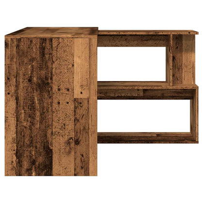 Vintage-Style Corner Desk, 200.5x50x76 cm, Engineered Old Wood Finish