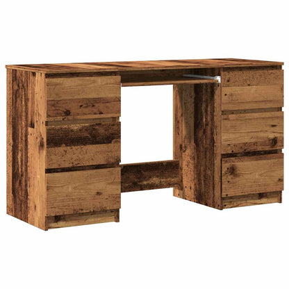 Vintage Writing Desk - 140x50x77 cm, Rustic Engineered Wood