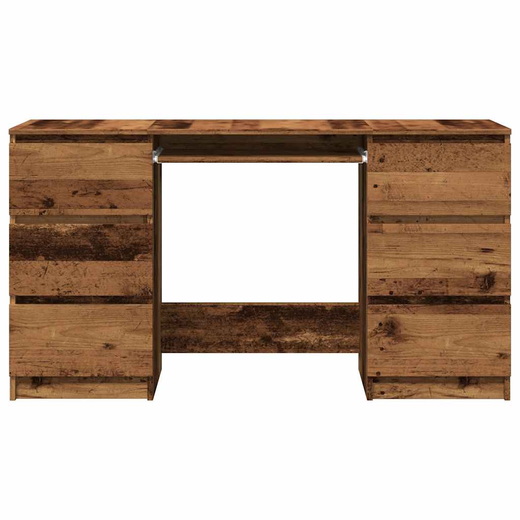 Vintage Writing Desk - 140x50x77 cm, Rustic Engineered Wood