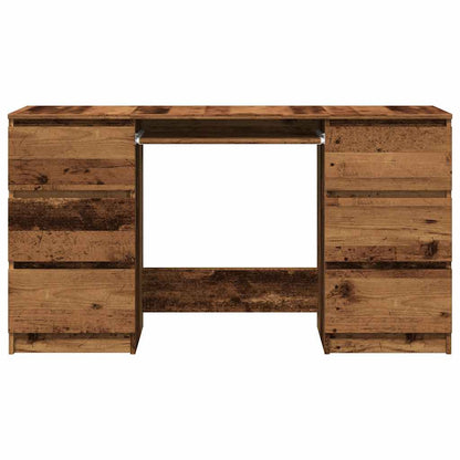 Vintage Writing Desk - 140x50x77 cm, Rustic Engineered Wood