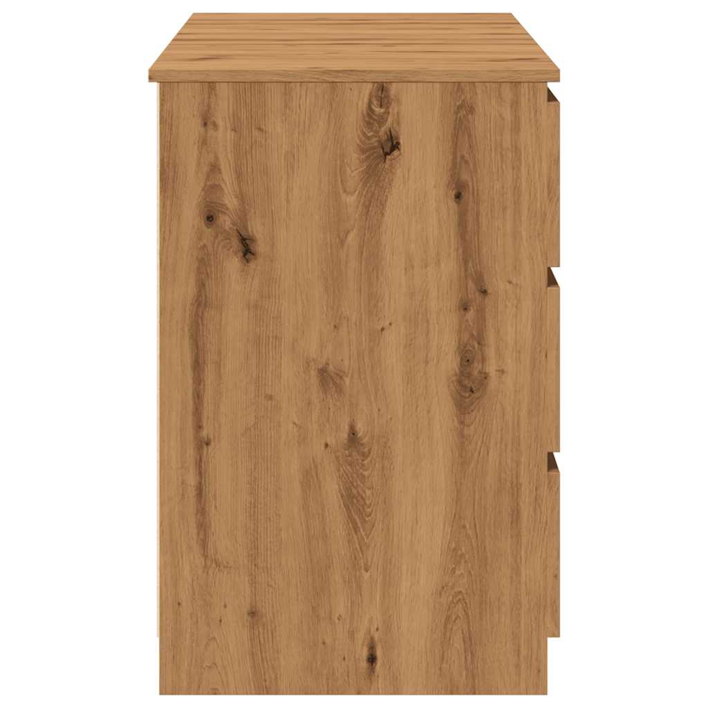 Artisan Oak Writing Desk, 140x50x77 cm, Engineered Wood