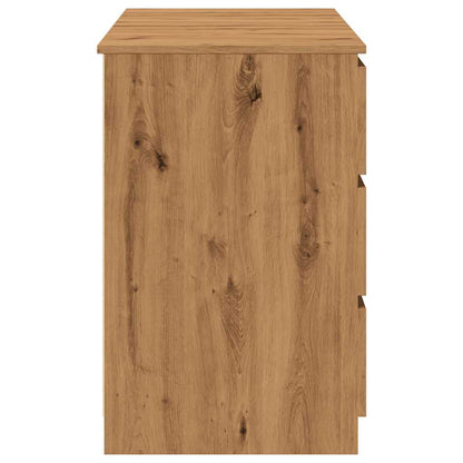 Artisan Oak Writing Desk, 140x50x77 cm, Engineered Wood