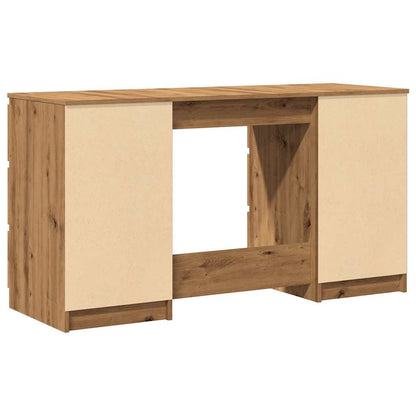 Artisan Oak Writing Desk, 140x50x77 cm, Engineered Wood