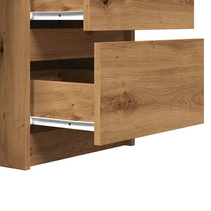 Artisan Oak Writing Desk, 140x50x77 cm, Engineered Wood