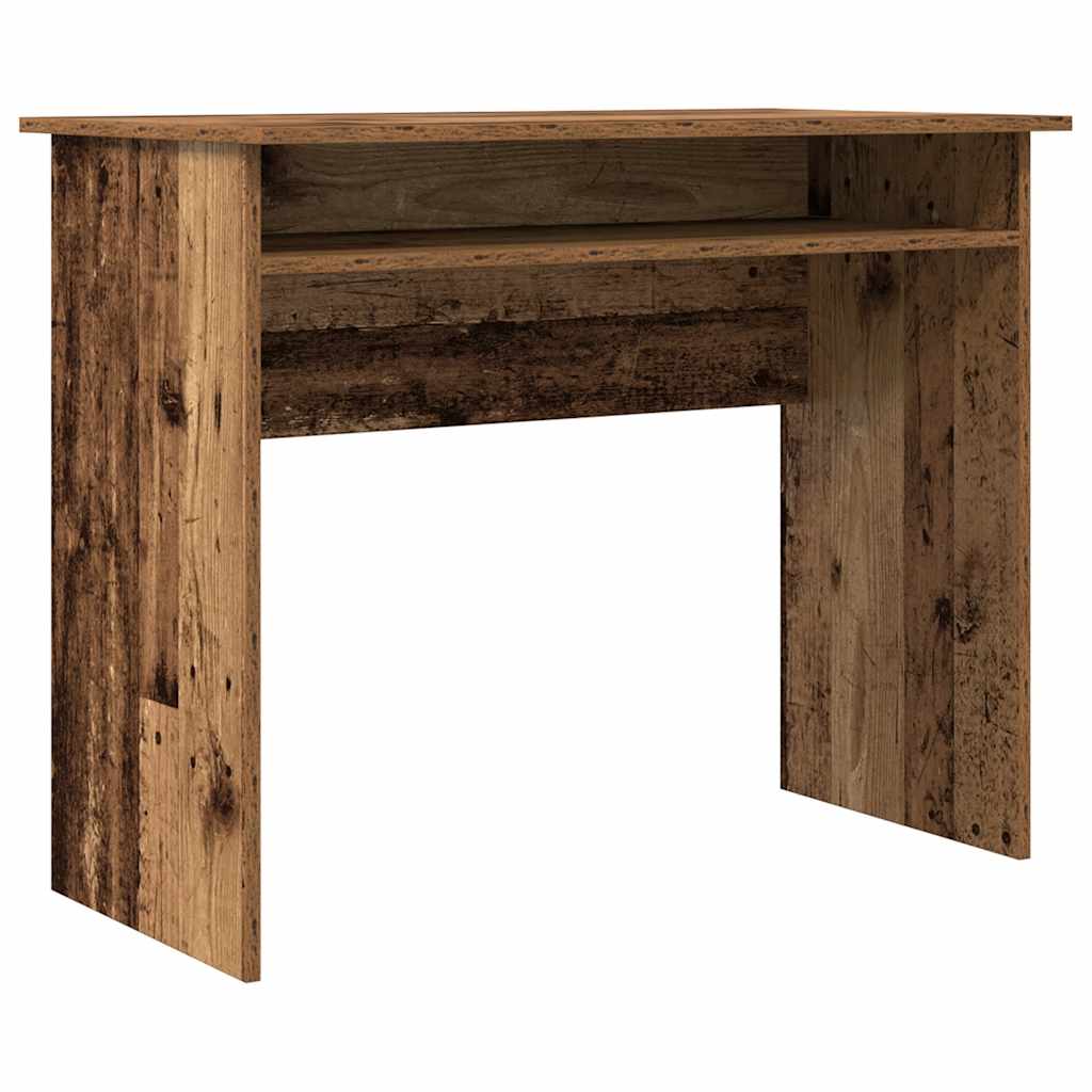 Rustic Engineered Wood Desk, 90x50x74 cm, Antique Finish