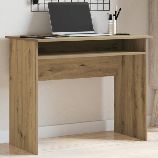 Sleek Oak Desk 90x50x74 cm - Engineered Wood