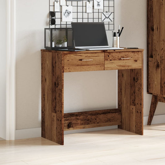 Rustic Engineered Wood Desk, 80x40x75 cm, Vintage Finish
