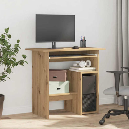 Engineered Oak Desk 80x45x74 cm - Stylish & Compact Workspace