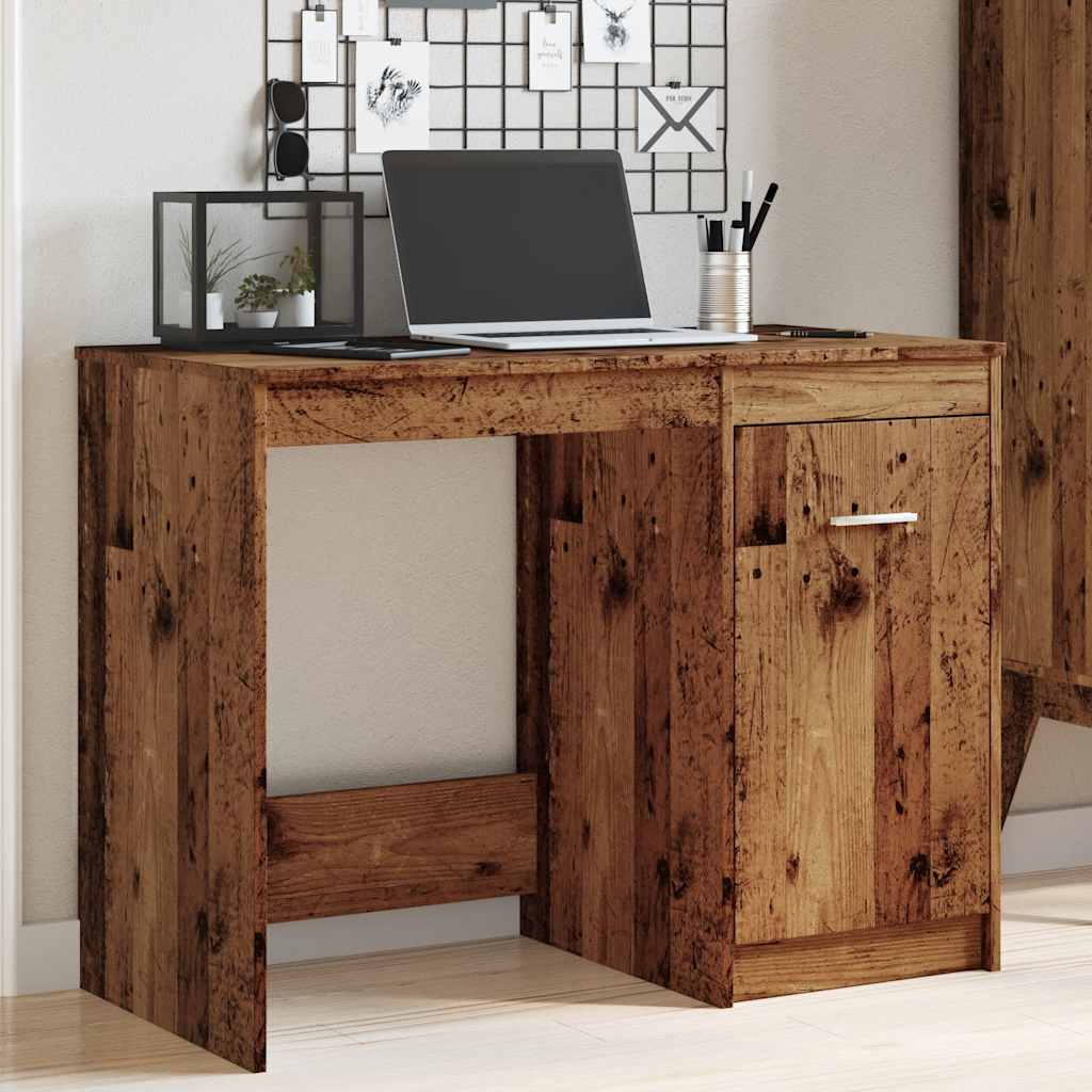 Rustic Engineered Wood Desk, 100x50x76 cm, Vintage Finish