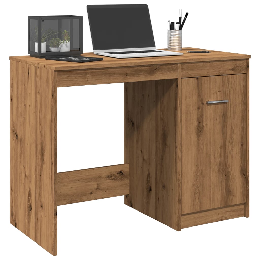 Oak Engineered Wood Desk Artisan 100x50x76 cm