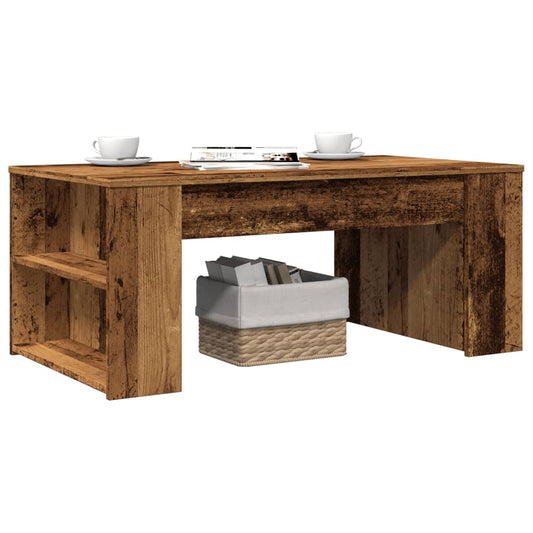 Coffee Table Old Wood 102x55x42 cm Engineered Wood