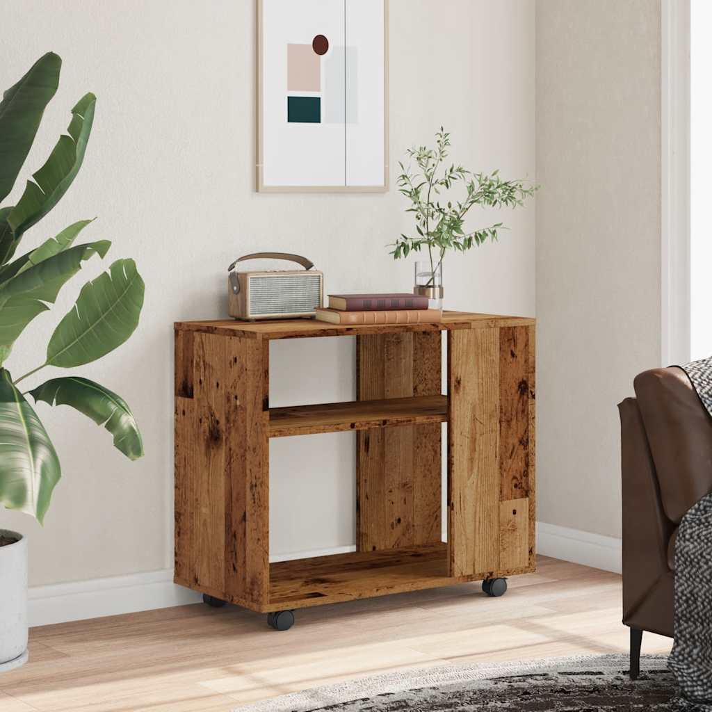 Vintage-Style Engineered Wood Side Table, 70x35x55 cm