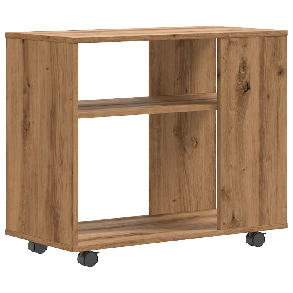 Artisan Oak Side Table 70x35x55 cm - Engineered Wood Elegance
