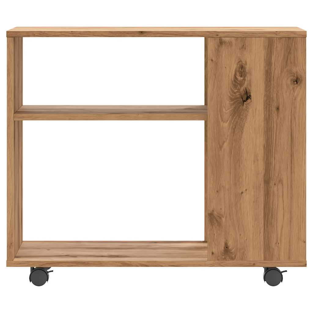 Artisan Oak Side Table 70x35x55 cm - Engineered Wood Elegance