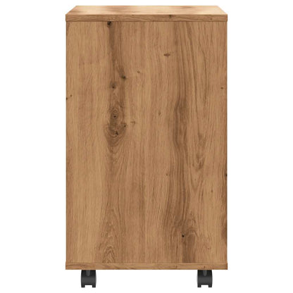 Artisan Oak Side Table 70x35x55 cm - Engineered Wood Elegance