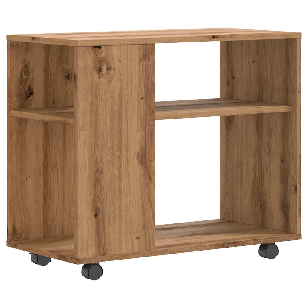 Artisan Oak Side Table 70x35x55 cm - Engineered Wood Elegance
