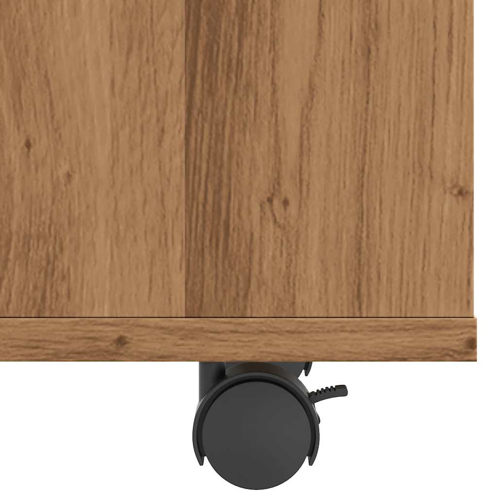 Artisan Oak Side Table 70x35x55 cm - Engineered Wood Elegance