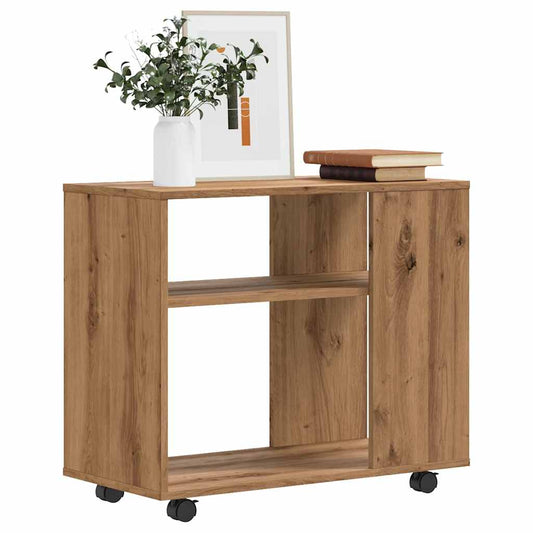Artisan Oak Side Table 70x35x55 cm - Engineered Wood Elegance