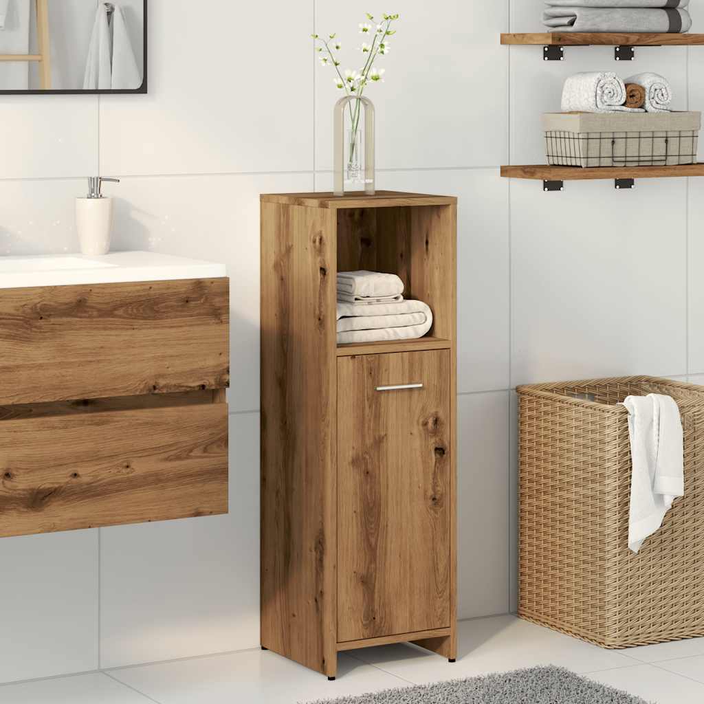Artisan Oak Bathroom Cabinet, Engineered Wood 30x30x95 cm