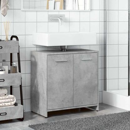Concrete Grey Bathroom Sink Cabinet 60x33x60 cm - Engineered Wood