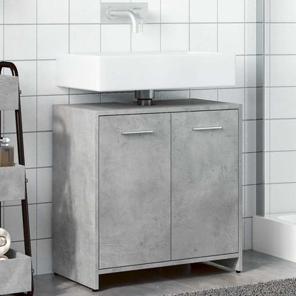 Concrete Grey Bathroom Sink Cabinet 60x33x60 cm - Engineered Wood