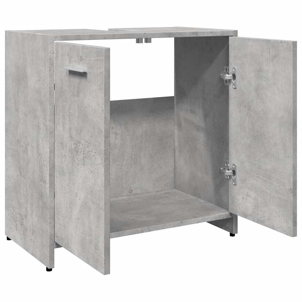 Concrete Grey Bathroom Sink Cabinet 60x33x60 cm - Engineered Wood