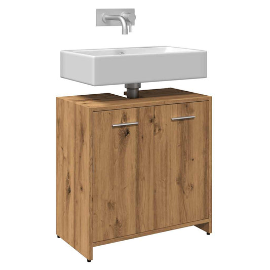 Artisan Oak Bathroom Sink Cabinet 60x33x60 cm | Engineered Wood
