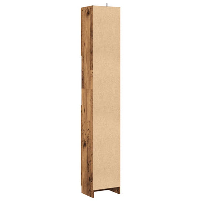 Bathroom Cabinet Old Wood 32x25.5x190 cm Engineered Wood