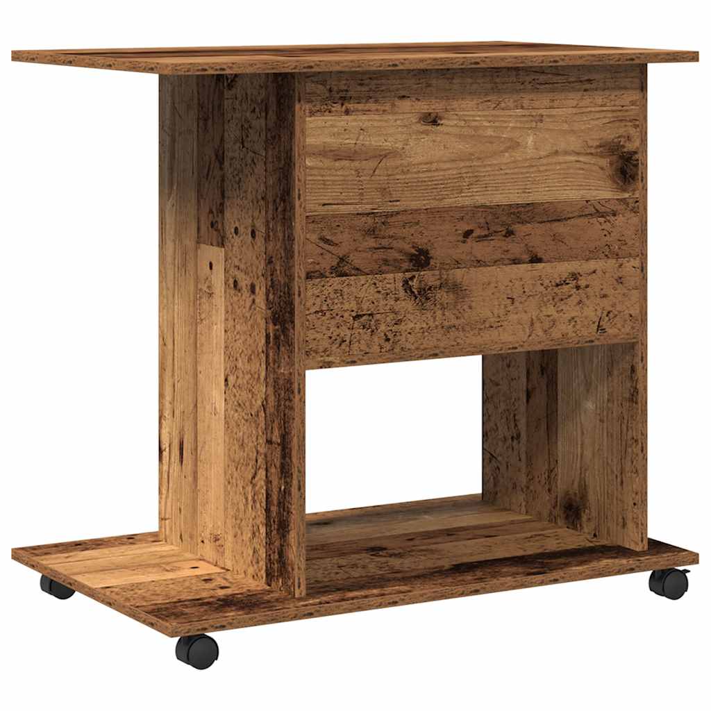 Rustic Engineered Wood Computer Desk 80x50x75 cm - Classic Charm