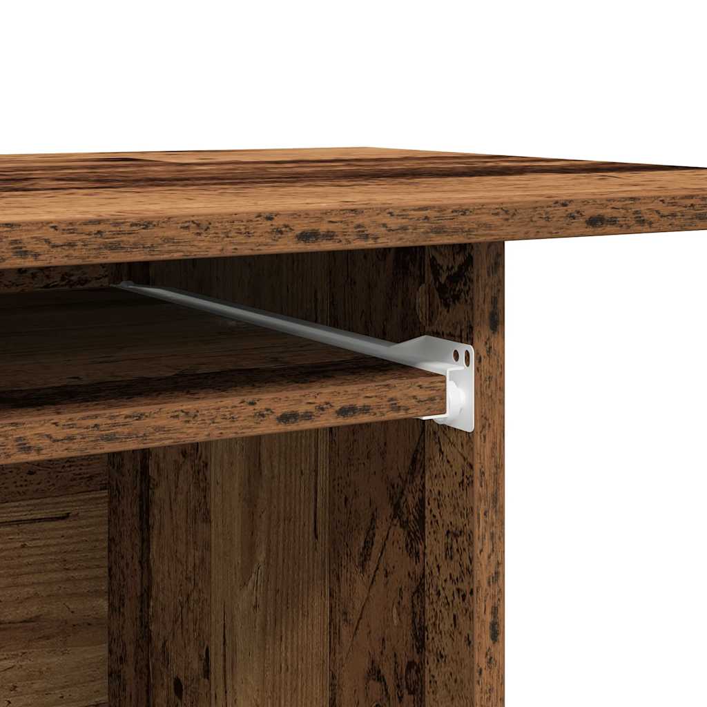 Rustic Engineered Wood Computer Desk 80x50x75 cm - Classic Charm