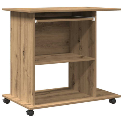 Artisan Oak Computer Desk 80x50x75 cm - Engineered Wood