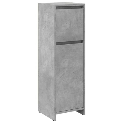 Concrete Grey Bathroom Cabinet, 30x30x95cm, Engineered Wood