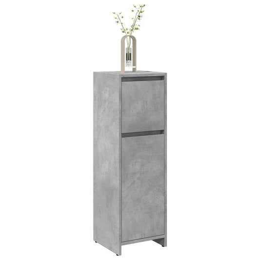 Concrete Grey Bathroom Cabinet, 30x30x95cm, Engineered Wood