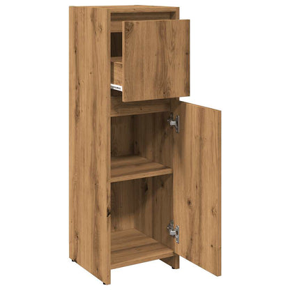 Artisan Oak Bathroom Cabinet, Engineered Wood, 30x30x95 cm