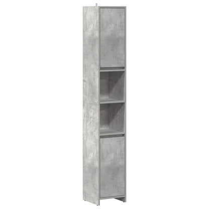 Concrete Grey Bathroom Cabinet, Engineered Wood, 30x30x183.5 cm