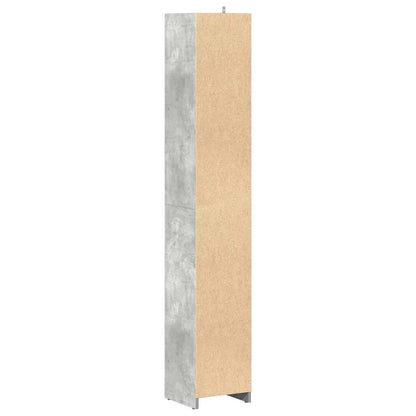 Concrete Grey Bathroom Cabinet, Engineered Wood, 30x30x183.5 cm