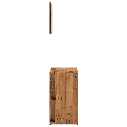 Vintage Style 2-Piece Bathroom Furniture Set, Old Engineered Wood