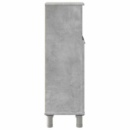 Compact Concrete Grey Bathroom Cabinet, Engineered Wood, 30x30x95 cm