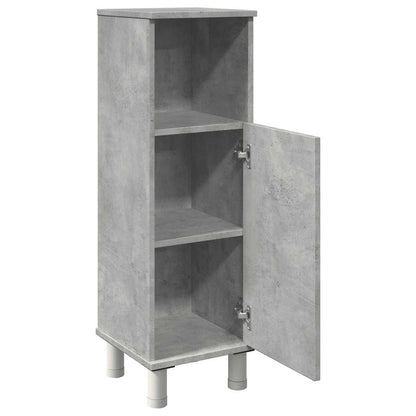 Compact Concrete Grey Bathroom Cabinet, Engineered Wood, 30x30x95 cm