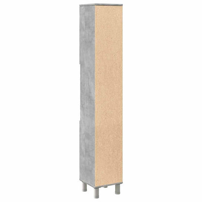 Concrete Grey Bathroom Cabinet, 30x30x179 cm, Engineered Wood