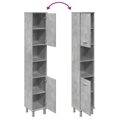Concrete Grey Bathroom Cabinet, 30x30x179 cm, Engineered Wood