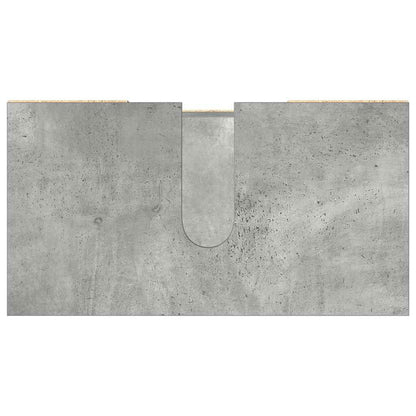 Concrete Grey Engineered Wood Bathroom Cabinet 60x32x53.5 cm
