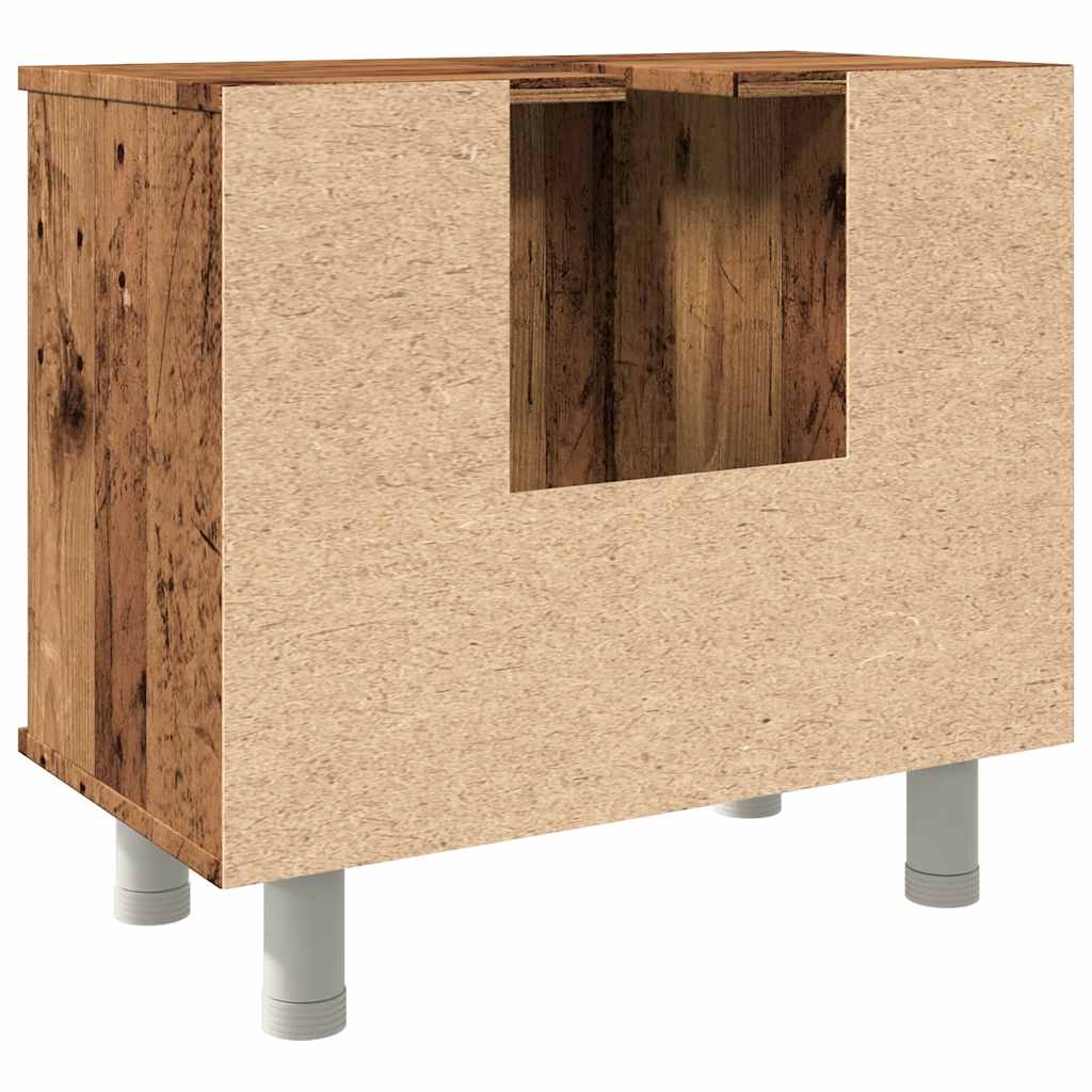 Rustic Bathroom Cabinet, Engineered Wood, 60x32x53.5 cm Vintage Charm