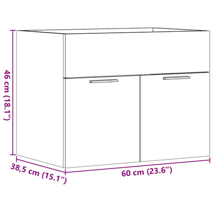 Sonoma Oak Sink Cabinet 60x38.5x46 cm - Engineered Wood