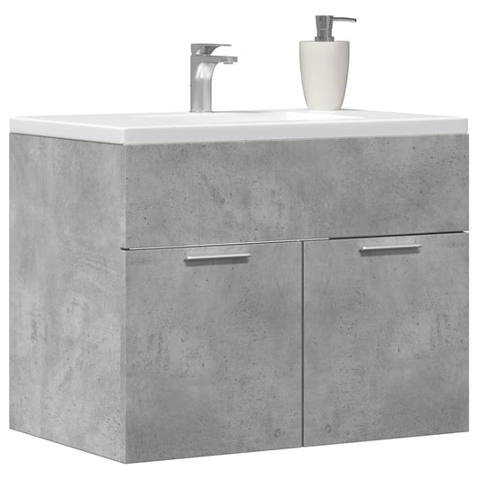 Concrete Grey Engineered Wood Sink Cabinet 60x38.5x46 cm