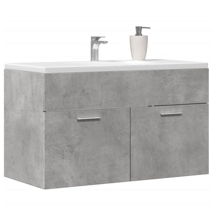 Concrete Grey Sink Cabinet - Engineered Wood, 80x38.5x46 cm