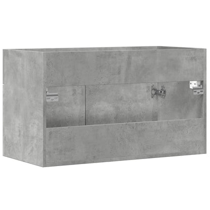 Concrete Grey Sink Cabinet - Engineered Wood, 80x38.5x46 cm