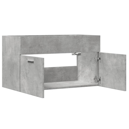 Concrete Grey Sink Cabinet - Engineered Wood, 80x38.5x46 cm